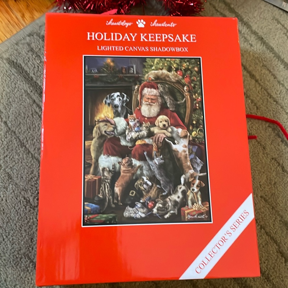 Holiday Keepsake Lighted Canvas Shadow Box - Picture 5 of 12